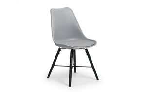 Julian Bowen Kari Dining Chair in Grey And Black-Better Bed Company 