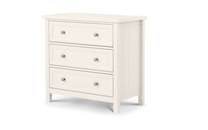 Julian Bowen 3 Drawer Chest Surf White-Better Bed Company 