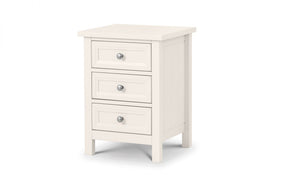 Julian Bowen Maine 3 Drawer Bedside Chest Surf White