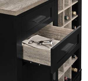Dorel Home Carver Bar Cabinet Inside Drawer-Better Bed Company 