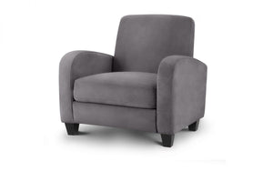 Julian Bowen Vivo Chair Dusk Grey Chenille-Better Bed Company 