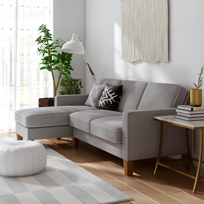 Dorel Home Bowen Corner Sofa with Contrast Welting
