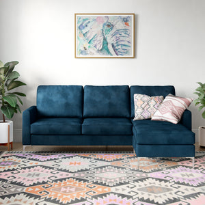 Dorel Home Chapman Corner Sofa Blue-Better Bed Company