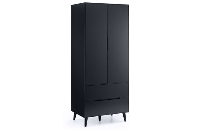 Julian Bowen Alicia 2 Door Combination Wardrobe Anthracite