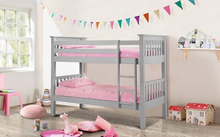 Julian Bowen Barcelona Bunk Bed Dove Grey