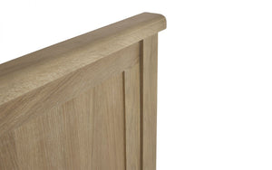 Julian Bowen Memphis Limed Oak Bed Headboard Close Up Of Plinth-Better Bed Company