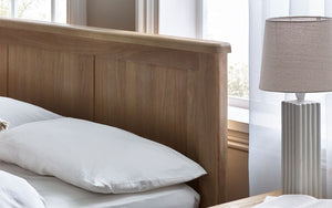 Julian Bowen Memphis Limed Oak Bed Headboard Top-Better Bed Company