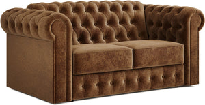 Jay-Be Chesterfield 2 Seater Sofa Bed with Deep e-Sprung™ Mattress CosyChenille-Cork-Better Bed Company