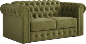 Jay-Be Chesterfield 2 Seater Sofa Bed with Deep e-Sprung™ Mattress CosyChenille-Hedge-Better Bed Company