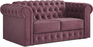 Jay-Be Chesterfield 2 Seater Sofa Bed with Deep e-Sprung™ Mattress CosyChenille-Mauve-Better Bed Company