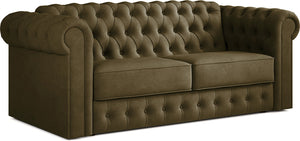 Jay-Be Chesterfield 3 Seater Sofa Bed with Deep e-Sprung™ Mattress BrushedTwill-Hunter-Better Bed Company