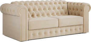 Jay-Be Chesterfield 3 Seater Sofa Bed with Deep e-Sprung™ Mattress BrushedTwill-Linen-Better Bed Company