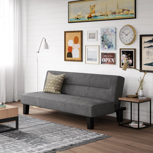 Dorel Home Kebo Futon Grey Velvet-Better Bed Company