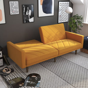 Dorel Home Paxson Sofa Bed Mustard-Better Bed Company