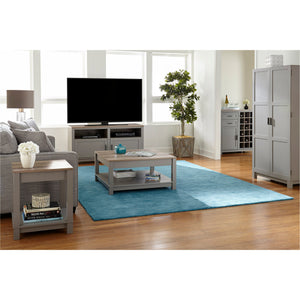 Dorel Home Carver TV Stand Grey Lifestyle View-Better Bed Company 