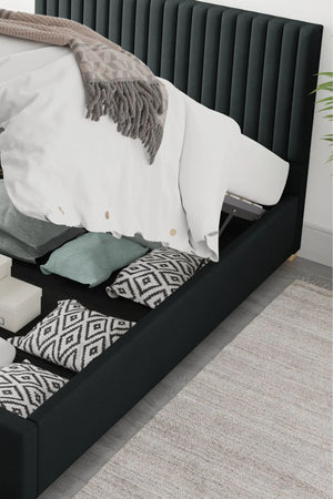 Aspire Furniture Grant Ebony Ottoman Bed
