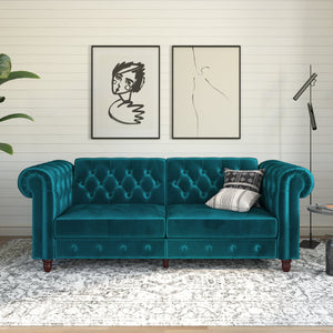 Dorel Home Felix Chesterfield Sofa Bed Green-Better Bed Company