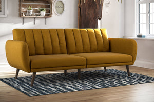 Dorel Home Brittany Sofa Bed Mustard-Better Bed Company 