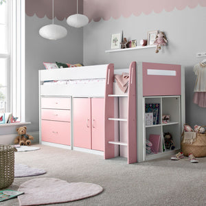 Bedmaster Lacy Midsleeper Bed Pink-Better Bed Company