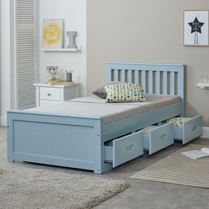 Better Birmingham Drawer Storage Bed Blue With Drawers Out-Better Bed Company