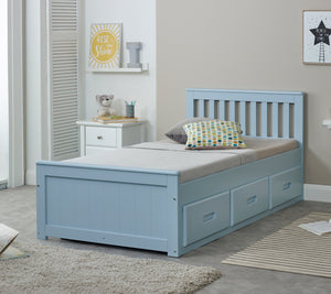 Better Birmingham Drawer Storage Bed Blue-Better Bed Company