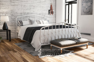 Dorel Home Bushwick Metal Bed White-Better Bed Company 