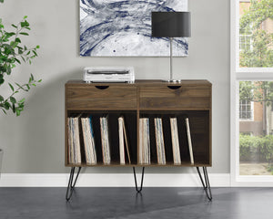 Dorel Home Concord Turntable Stand With Drawers Walnut-Better Bed Company