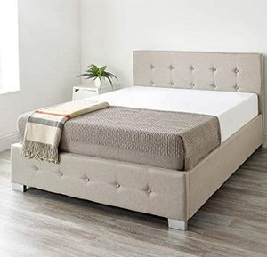 Better Beige Linen Ottoman Bed