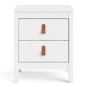 Furniture To Go Barcelona Bedside Table 2 Drawers White-Better Bed Company 