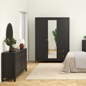 Furniture To Go Barcelona Double Dresser 4+4 Drawers Black Bedroom Set-Better Bed Company