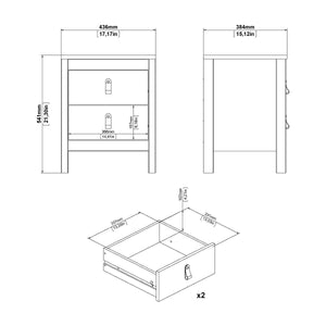 Better Miami Bedroom Furniture Set Bedside Open-Better Bed Company