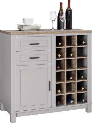 Dorel Home Carver Bar Cabinet Grey Inside-Better Bed Company 