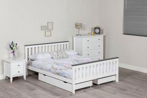 Better Woodford Bed Frame From Side With Drawers-Better Bed Company