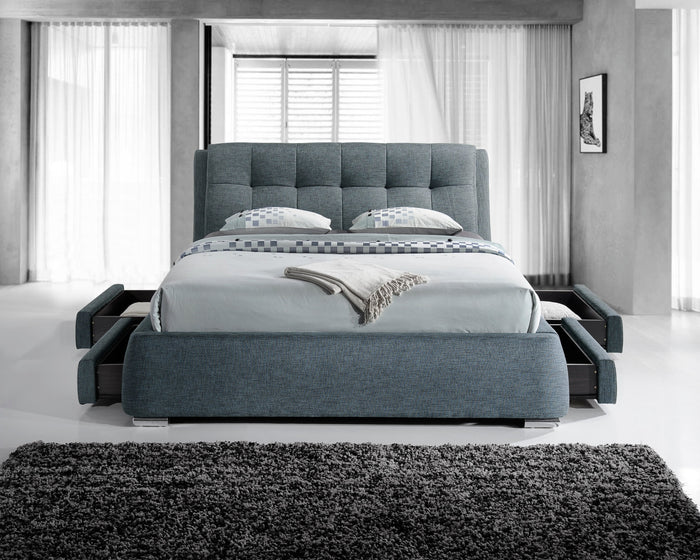 Artisan Bed Company Grey Fabric Draw Bed Frame