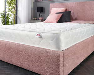 Aspire Eco Foam Rolled Mattress On Bed Close Up-Better Bed Company