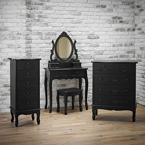 LPD Furniture Antoinette Black 4 Drawer Chest
