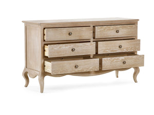 Julian Bowen Camille Camille 6 Drawer Wide Chest Drawers Open-Better Bed Company