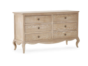 Julian Bowen Camille Camille 6 Drawer Wide Chest From Front Side-Better Bed Company