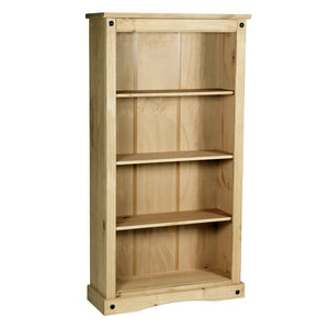 Heartlands Furniture Corona Bookcase Medium with 3 Shelves-Better Bed Company