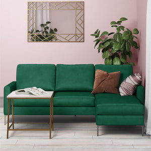 Dorel Home Chapman Corner Sofa Green-Better Bed Company