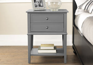 Dorel Home Franklin Accent Table With 2 Drawers Grey-Better Bed Company