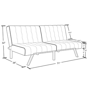 Dorel Home Emily Clic Clac Sofa Bed Dimensions-Better Bed Company