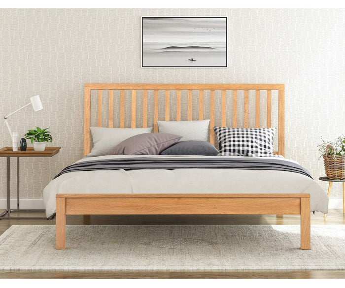 Flintshire Furniture Rowley Solid Smoked Oak Bed Frame