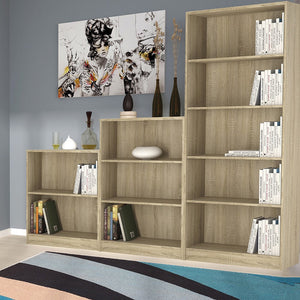 Furniture To Go 4 You Low wide Bookcase in Sonoma Oak