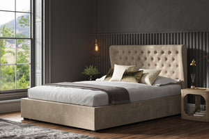 Northumberland Ottoman Bed Stone Chenille-Better Bed Company