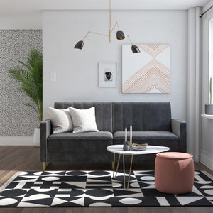 Dorel Home Skylar Sprung Seat Sofa Bed Grey-Better Bed Company