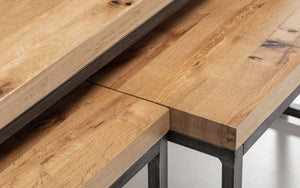 Julian Bowen Brooklyn Oak Nesting Coffee Tables