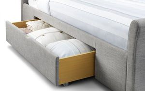 Julian Bowen Capri Grey Fabric Bed Frame
