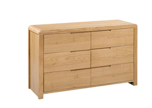 Julian Bowen Curve 6 Draw Wide Chest Of Draws