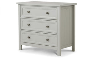 Julian Bowen Maine 3 Drawer Dove Grey Chest